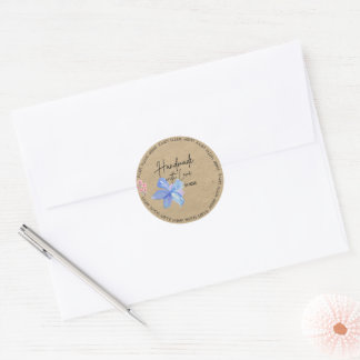 Personalisierte Kraft Handarbeit mit Liebe Runder Aufkleber