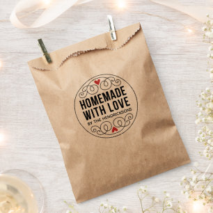 Personalisierte Kraft-Tüte mit Liebe gefertigt Geschenktütchen