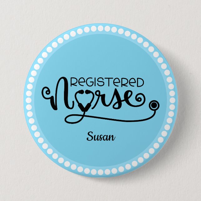 Personalisierte Krankenblume und Weiß Button (Vorderseite)
