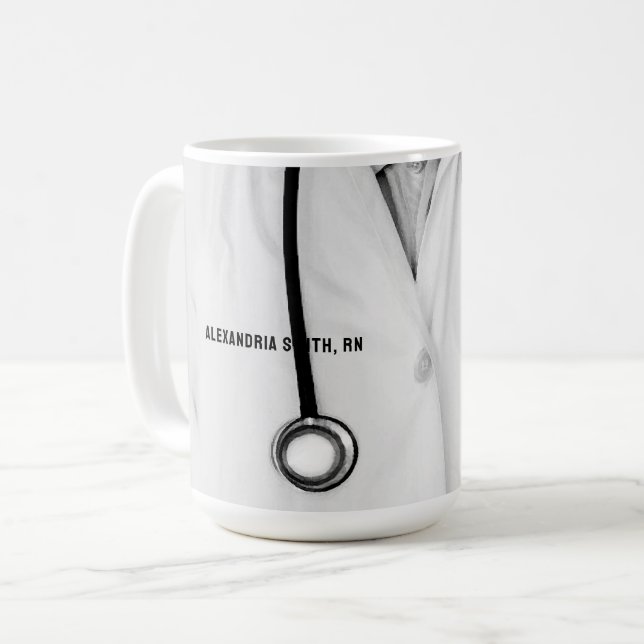 Personalisierte Krankengeschenke Kaffeetasse (Vorderseite Links)