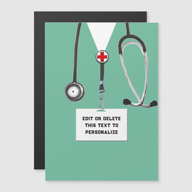 Personalisierte Krankengeschenkkarte Magnetkarte (Vorne/Hinten)