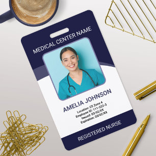 Personalisierte Krankenhausmitarbeiter-Foto-ID Bla Ausweis