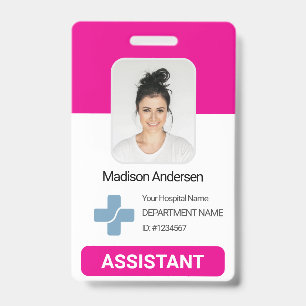Personalisierte Krankenhausmitarbeiter-Foto-QR-Bar Ausweis