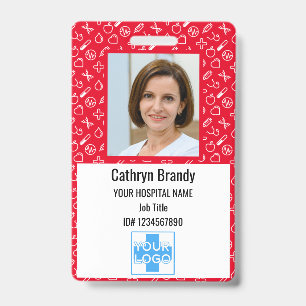 Personalisierte Krankenhausmitarbeiter-ID, Foto un Ausweis