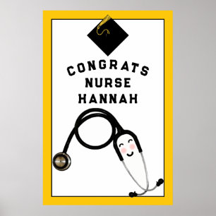 Personalisierte Krankenpfleger-Abschlussfeier Poster
