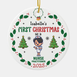 Personalisierte Krankenpfleger - Erste Weihnachtsf Keramik Ornament