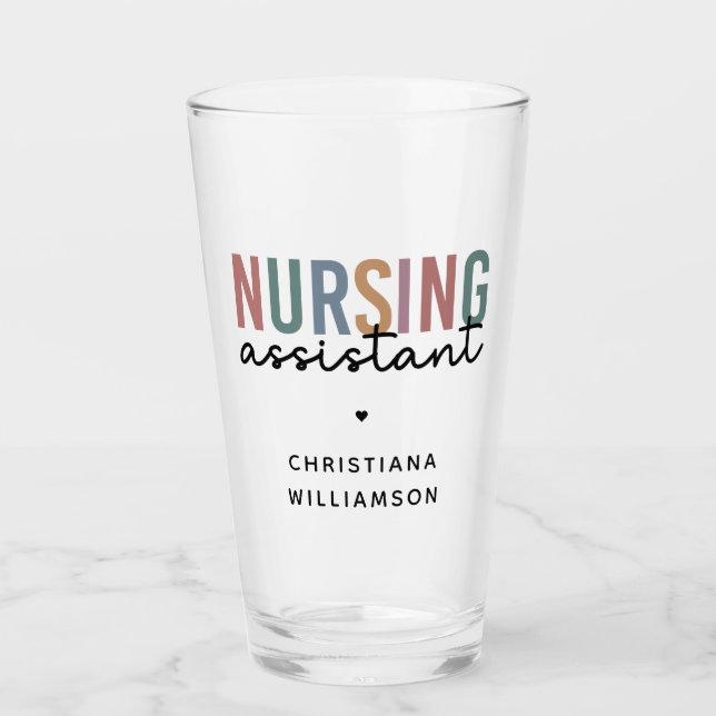 Personalisierte Krankenpfleger Glas (Vorderseite)