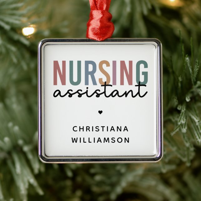 Personalisierte Krankenpfleger Ornament Aus Metall (Baum)