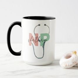 Personalisierte Krankenpfleger Retro NP Namensschi Tasse
