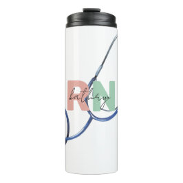 Personalisierte Krankenpfleger Retro NP Namensschi Thermosbecher