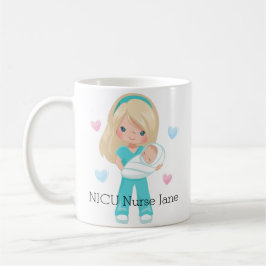 Personalisierte Krankenschwester des blonden Kaffeetasse