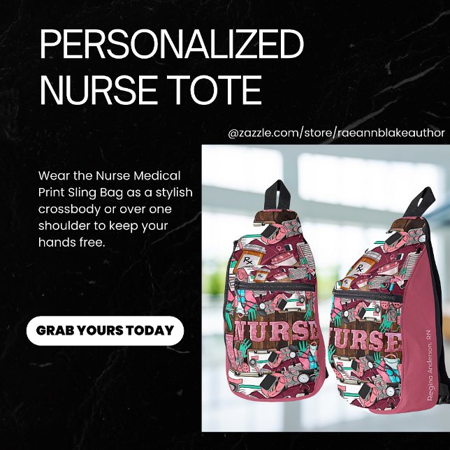 Personalisierte Krankenschwester Medical Print Sli Crossbody Bag (Von Creator hochgeladen)