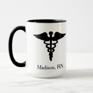Personalisierte Krankenschwester mit dem Namen Nur Tasse
