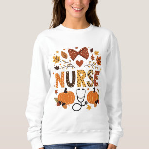 Personalisierte Krankenschwester - Niedliche Kürbi Sweatshirt