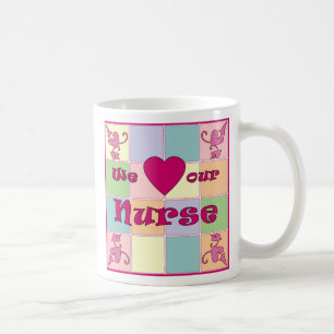 Personalisierte Krankenschwester-Patchwork-Tasse Kaffeetasse