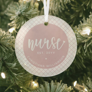 Personalisierte Krankenschwester RN-Abschluss Eleg Ornament Aus Glas