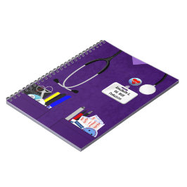 Personalisierte Krankenschwester-Taschen in Lila Notizblock