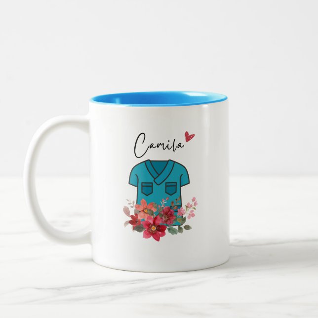 Personalisierte Krankenschwester Tasse mit Namen / (Links)