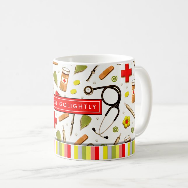 Personalisierte Krankenversicherung Kaffeetasse (VorderseiteRechts)