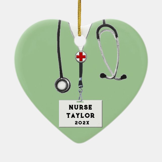 Personalisierte Krankenversicherung Keramik Ornament (Hinten)