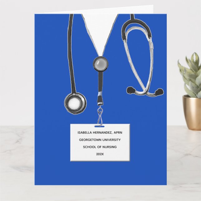 Personalisierte Krankenversicherungskarte Abschlus Karte (Kleine Pflanze)