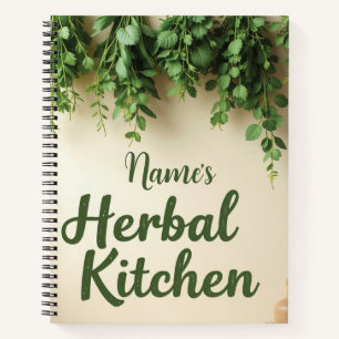 Personalisierte Kräuterküche Rezept Notizbuch