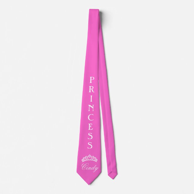 Personalisierte Krawatte der Prinzessin in Rosa mi (Vorderseite)