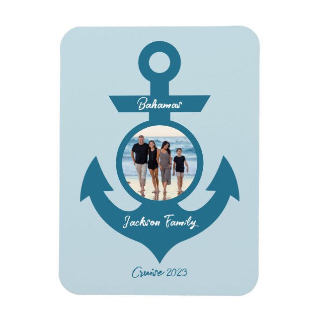 Personalisierte Kreuzfahrt Familienreise mit Ihrem Magnet (Vertikal)