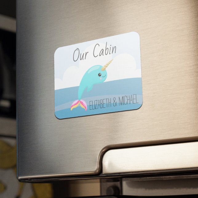 Personalisierte Kreuzfahrttüre Narwhale Unicorn Magnet (Von Creator hochgeladen)