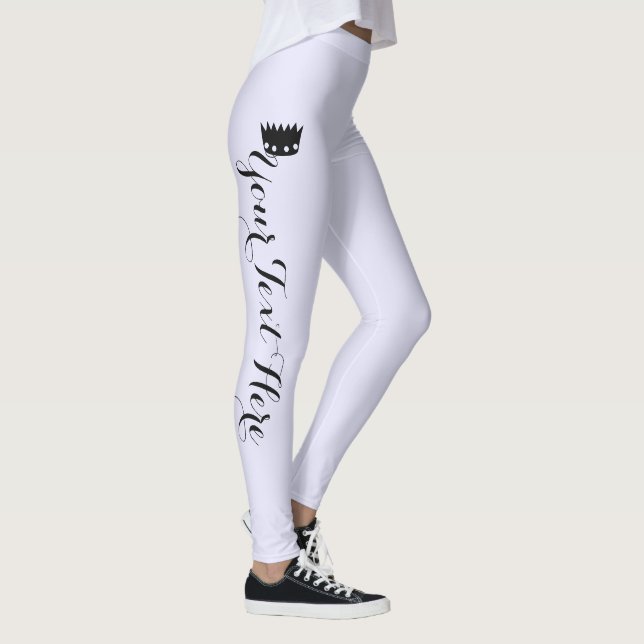 Personalisierte Krone Lavendel Leggings (Rechts)
