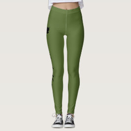 Personalisierte Krone Olivgrün Leggings
