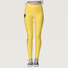 Personalisierte Krone Senfgelb Leggings