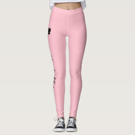 Personalisierte Kronen-Rosa Leggings