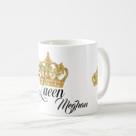 Personalisierte Kronenkönigin Kaffeetasse