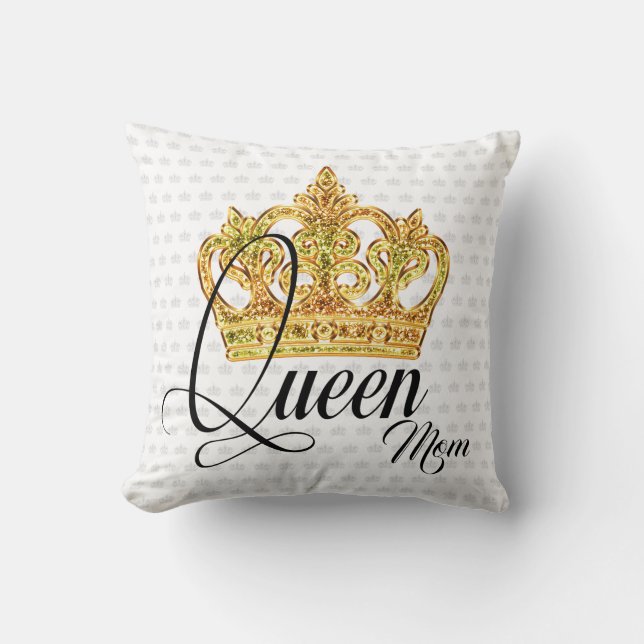 Personalisierte Kronenqueen-Mama-Kissen Kissen (Vorderseite)