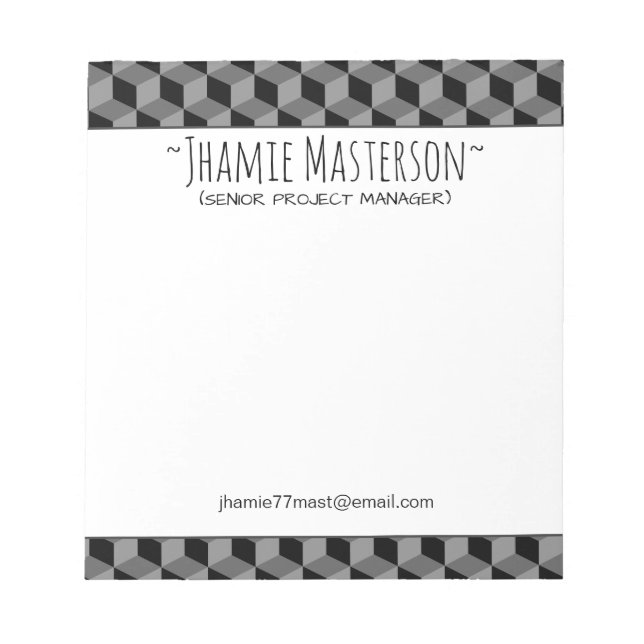 Personalisierte kubierte GS Notizblock (Vorderseite)