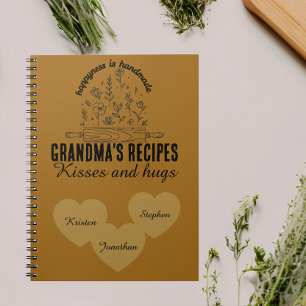 Personalisierte Küche von Oma, Rezeptbuch für Kind Notizblock