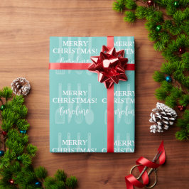 Personalisierte Küchenutensilien Weihnachten Urlau Geschenkpapier