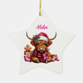 Personalisierte Kuhschmuck Keramik Ornament