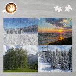 Personalisierte, kundenspezifische FotoCollage mit<br><div class="desc">Laden Sie Ihre Fotos hoch und erstellen Sie einfach Ihr Foto Collage Puzzle. Sie können dieses Design auf anderen Zazzle-Produkten übertragen und an die meisten Zazzle-Produkte anpassen. Sie können auch auf ANDERE KLICKEN, um Details wie Hintergrundfarbe, Text, Schriftart oder einige Grafiken hinzuzufügen, zu löschen oder zu ändern. Standard Studio Designs...</div>