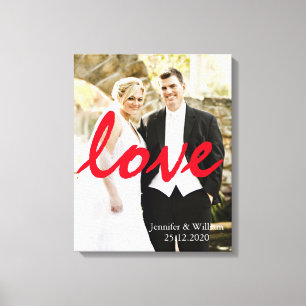 Personalisierte, kundenspezifische LIEBE für Hochz Leinwanddruck