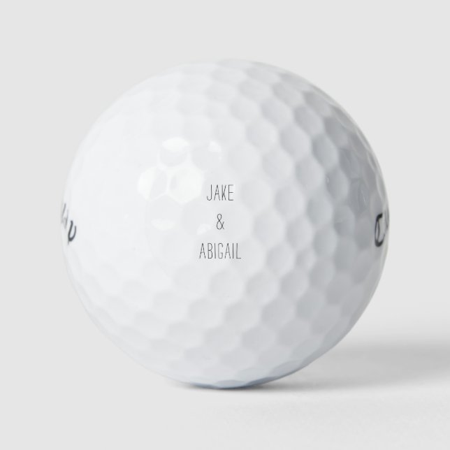 Personalisierte kundenspezifische moderne Schrifta Golfball (Vorderseite)
