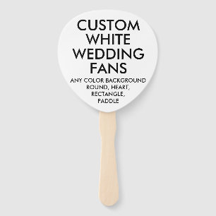 Personalisierte, kundenspezifische PADDLE WEISSE W Fächer