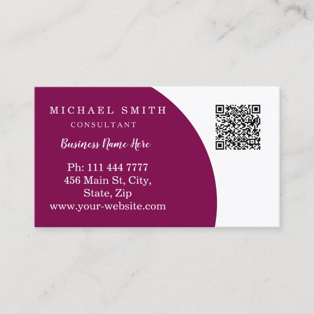 Personalisierte kundenspezifische QR-Logo-Geschäft Visitenkarte (Vorderseite)