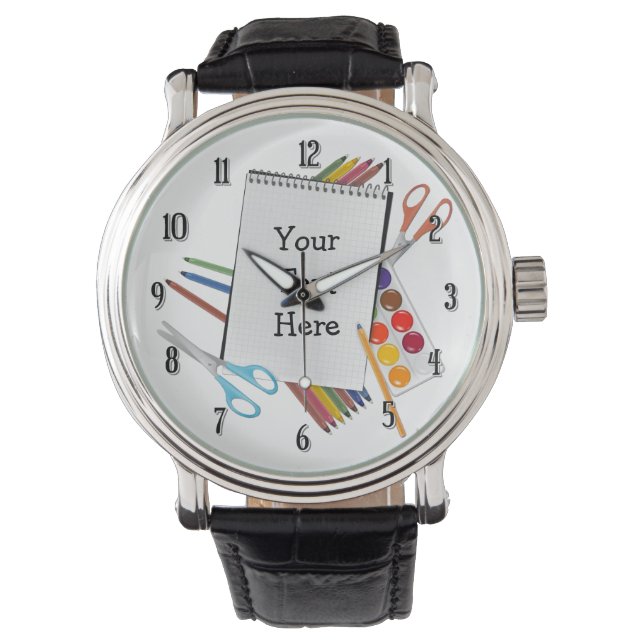 Personalisierte Künstlerische Handwerkslieferungen Armbanduhr (Vorderseite)