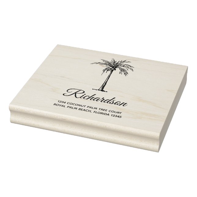 Personalisierte künstlerische Palme Tree Moderne S Gummistempel (Stempel)