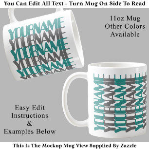 Personalisierte kurze benutzerdefinierte Namens-Tü Kaffeetasse