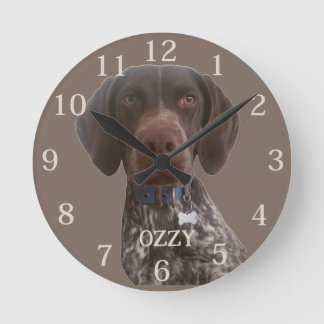 Personalisierte Kurze Zeigeruhr Runde Wanduhr