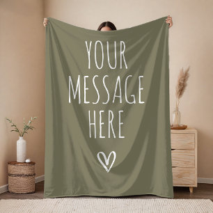Personalisierte Kuscheldecke mit Botschaft für Mam Fleecedecke