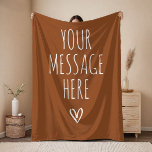 Personalisierte Kuscheldecke mit eigener Nachricht Fleecedecke